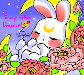 Drawing of Bunny by Holy Kirbo