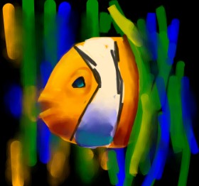 Drawing of Clownfish by Eyes