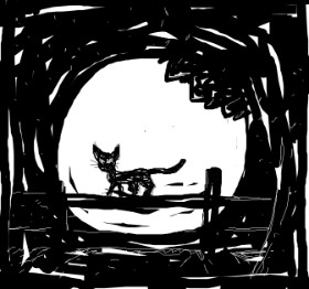 Drawing of Cat by thebrain