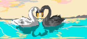 Drawing of Swan by InkySwan