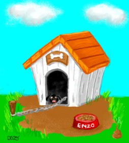 GreyhoundMama の 犬小屋 の絵
