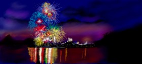 Çhåching の 花火 の絵