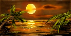 Eclat de Lune の ヤシの木 の絵