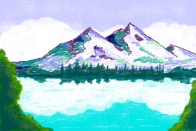 Рисунок на тему «Гора» — автор: smackerel