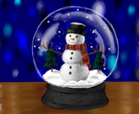 Рисунок на тему «Снежный шар» — автор: Sofie