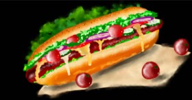 Eclat de Lune の ホットドッグ の絵