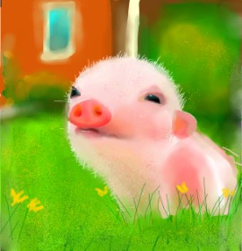 Aprix の 豚 の絵
