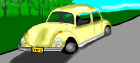 Drawing of Car by Debidolittle