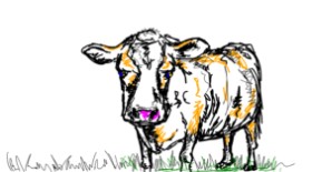 yellowmarshmallow の 牛 の絵