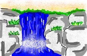 Рисунок на тему «Водопад» — автор: 🍪Cookieplays😜