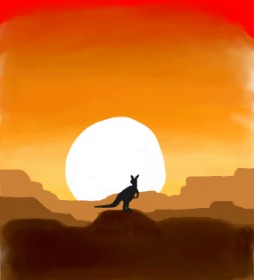 Sala の カンガルー の絵