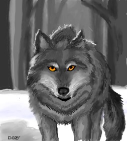 Рисунок на тему «Волк» — автор: GreyhoundMama