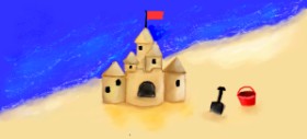 Sandburg-Zeichnung von Soraya