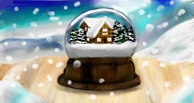 Рисунок на тему «Снежный шар» — автор: Mia