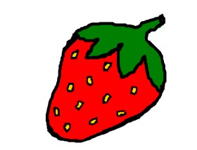 Drawing of Strawberry by Pollyanna