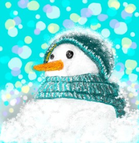 👽mint の 雪だるま の絵