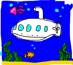 Drawing of Submarine by HoneyTea