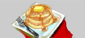 Drawing of Pancakes by DebbyLee
