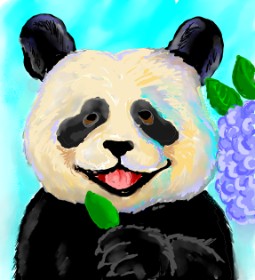 Drawing of Panda by GreyhoundMama