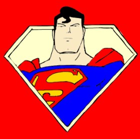 Drawing of Superman by Ani