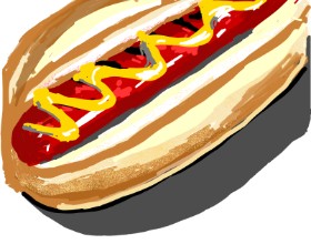 ℤ𝕠𝕖𝕏 の ホットドッグ の絵