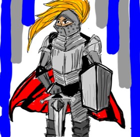 Drawing of Knight by Fazila