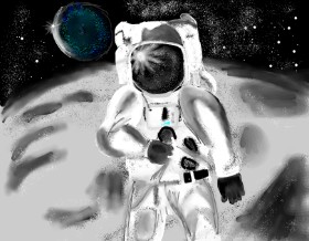 Drawing of Astronaut by Yashi 🐢