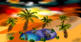 Eclat de Lune の オアシス の絵