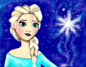 Drawing of Elsa (Disney) by Cec
