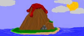 Bob Ross lives on! の 火山 の絵