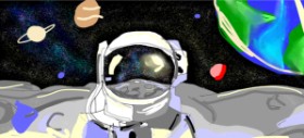 Рисунок на тему «Космонавт» — автор: ?