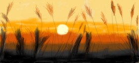 Sonnenuntergang-Zeichnung von robee