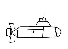Anonymous の 潜水艦 の絵