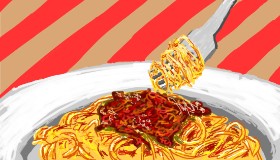 Sam の スパゲッティ の絵