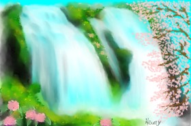 Рисунок на тему «Водопад» — автор: Wizard
