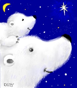GreyhoundMama の ホッキョクグマ の絵