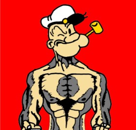 Drawing of Popeye by Psycho