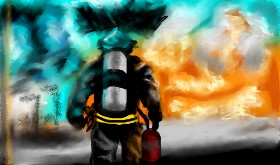 AYAN の 消防士 の絵