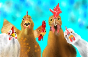 Drawing of Chicken by Wizard