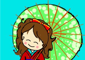 Vicki の 傘 の絵