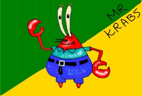 Drawing of Mr. Krabs (spongebob) by Lili