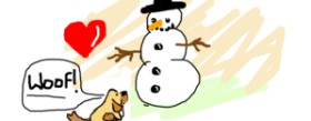 Rosa の 雪だるま の絵