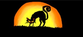 Magic Mushroom の 猫 の絵