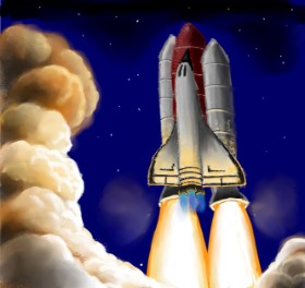 Рисунок на тему «Ракета» — автор: Andromeda