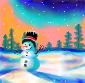 Prapti💜 の 雪だるま の絵