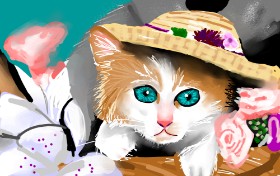 Rose rocket の 猫 の絵