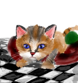 Рисунок на тему «Котенок» — автор: Camillerr