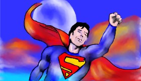 Drawing of Superman by Cec