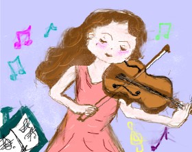 Yasi の バイオリン の絵