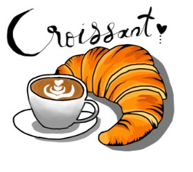 Drawing of Croissant by Holy Kirbo